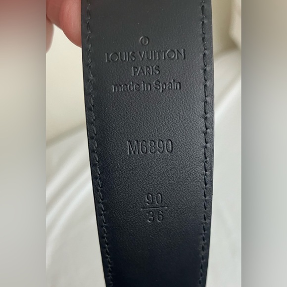 Authentic Louis Vuitton Black multicolor belt size 36 - Picture 4 of 5